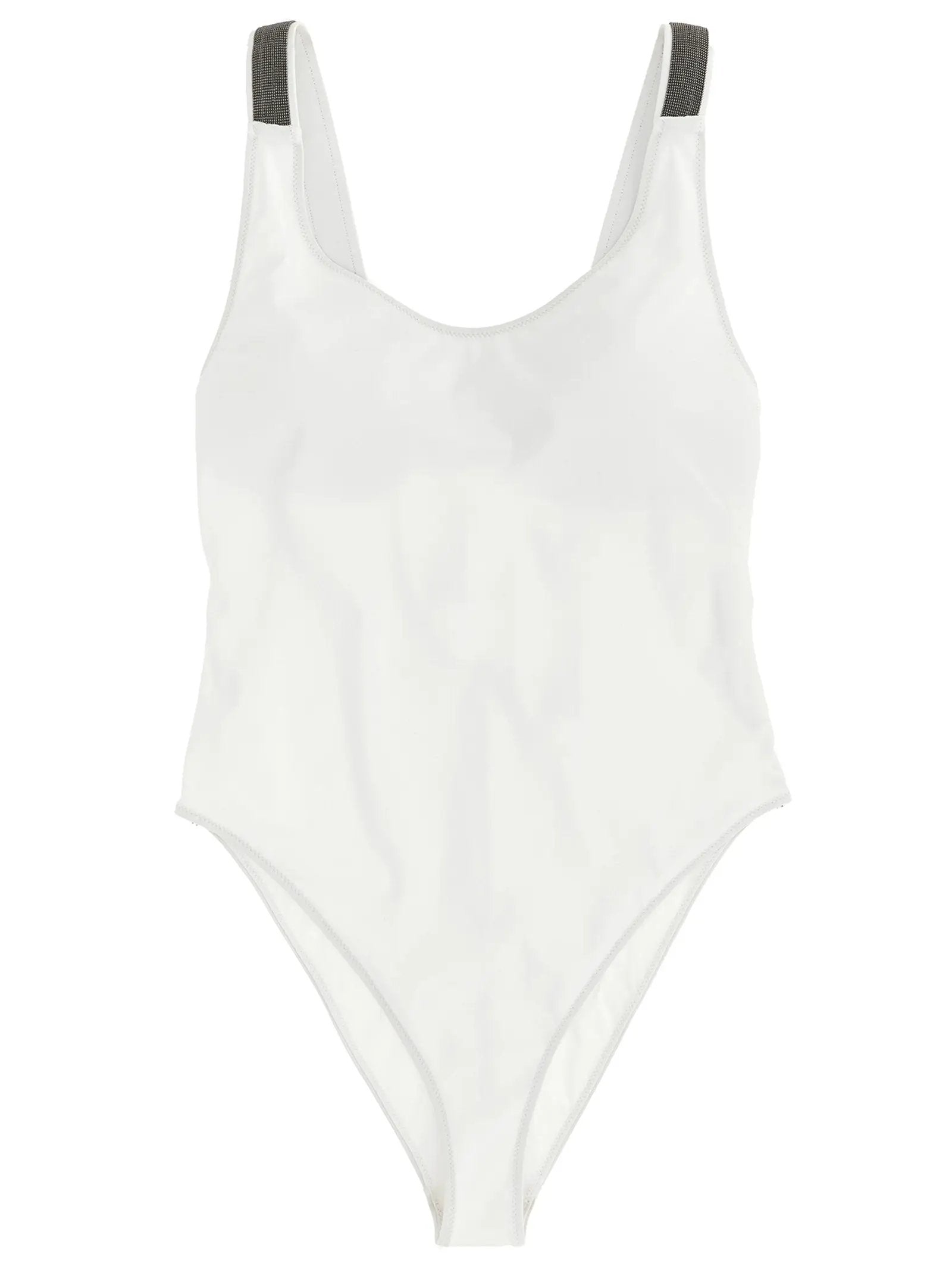 Brunello Cucinelli White Polyamide One-Piece Swimsuit