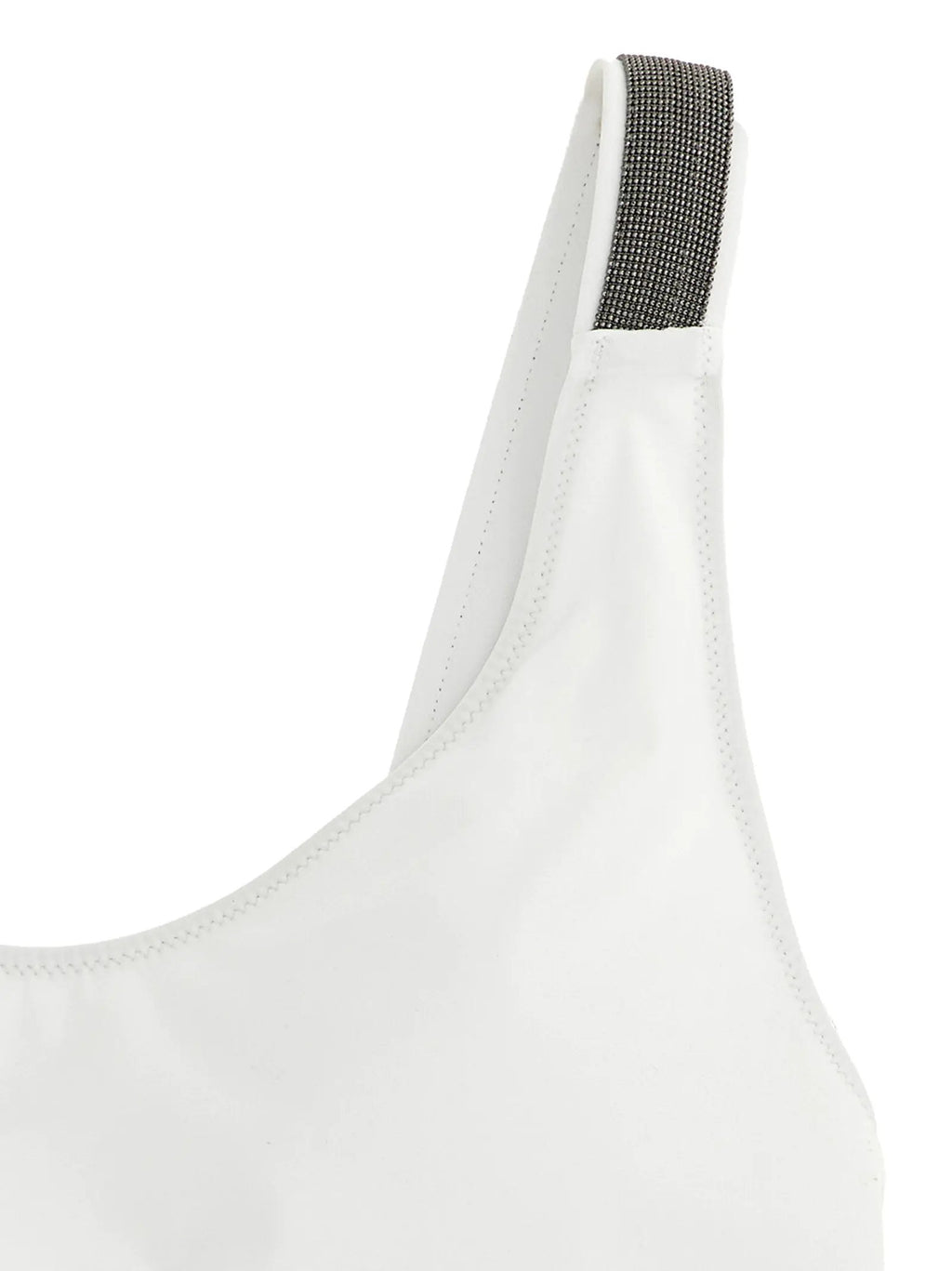Brunello Cucinelli White Polyamide One-Piece Swimsuit