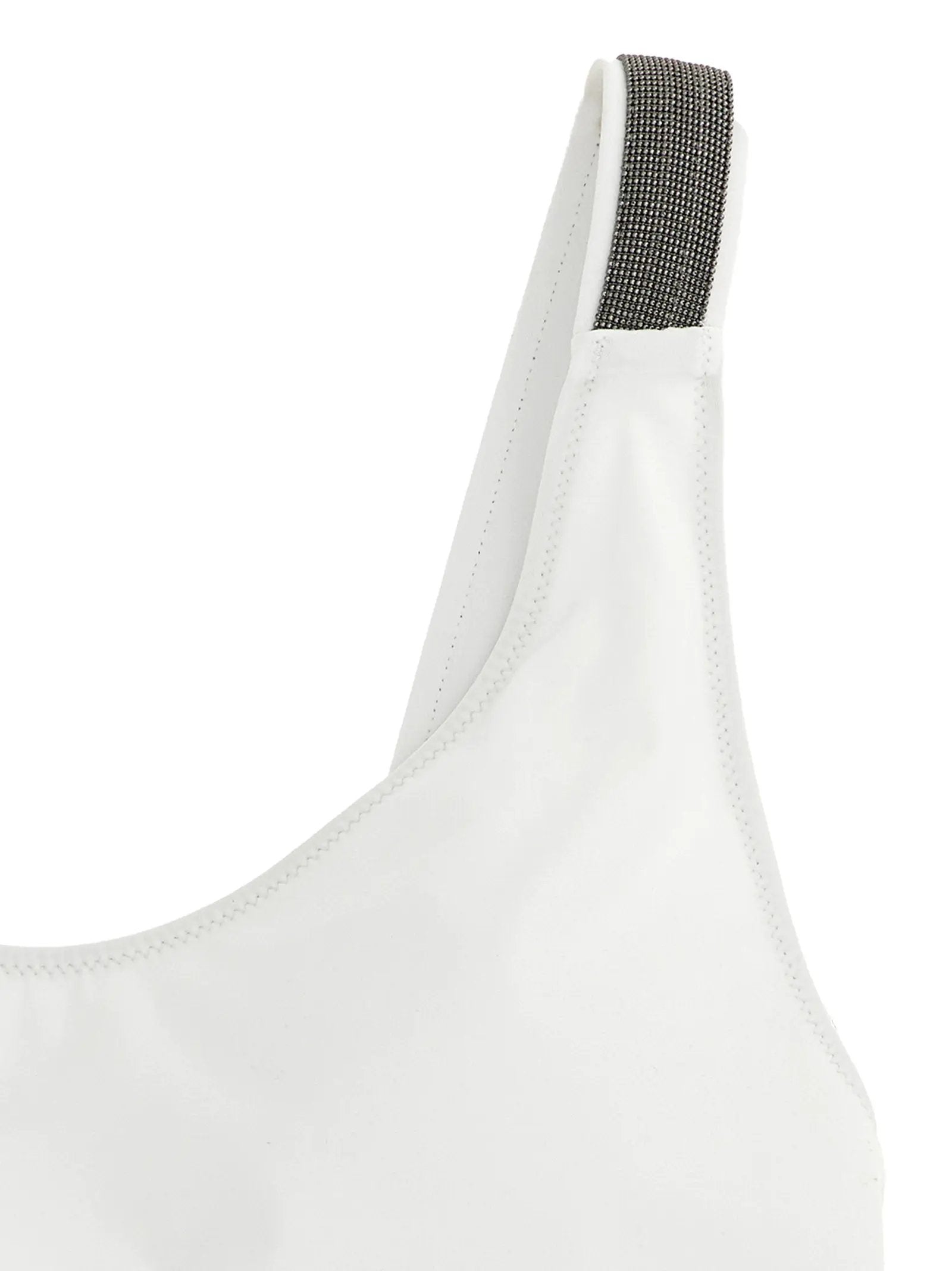 Brunello Cucinelli White Polyamide One-Piece Swimsuit