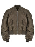 Rick Owens Gray Nylon Bomber
