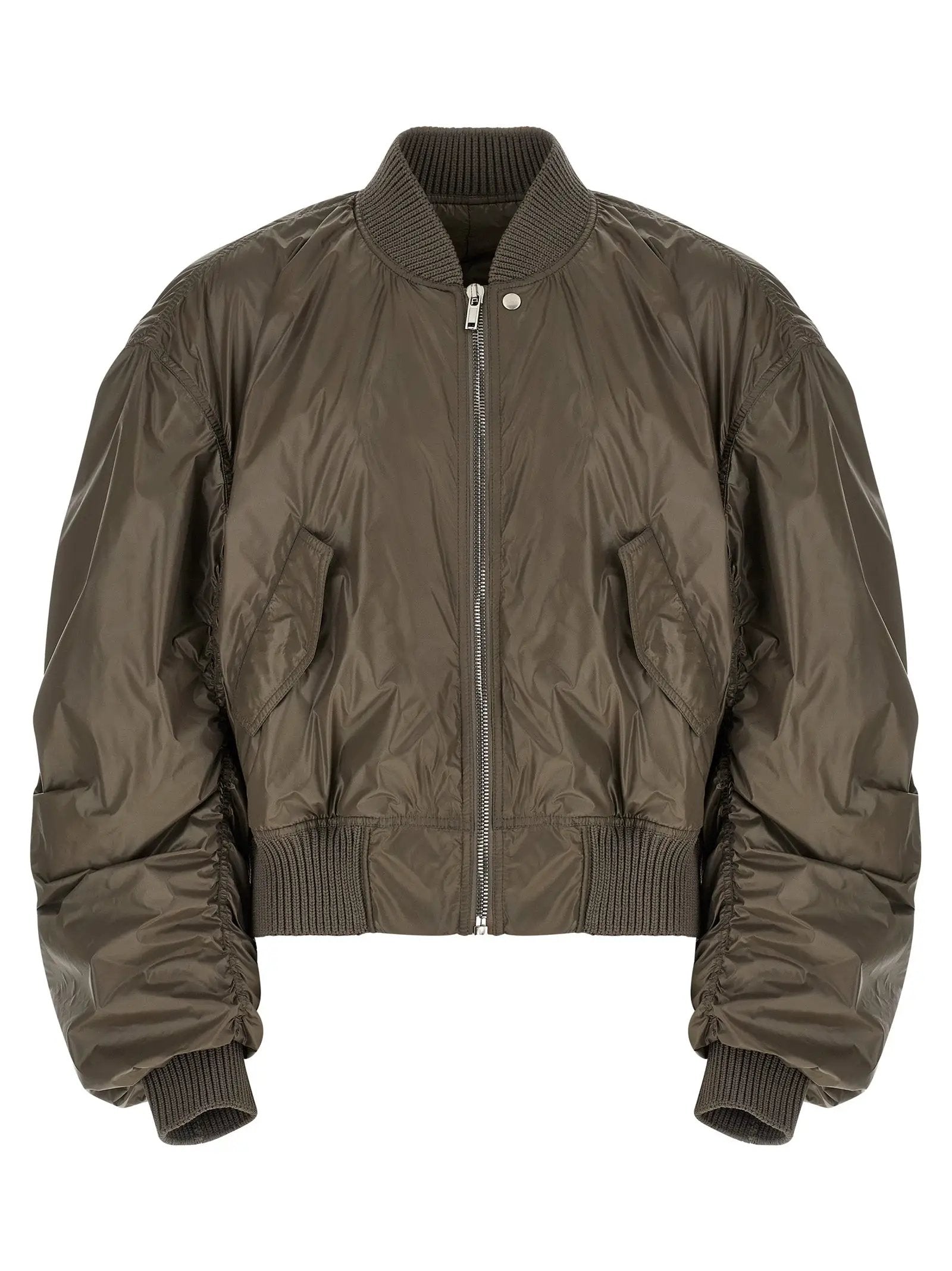 Rick Owens Gray Nylon Bomber