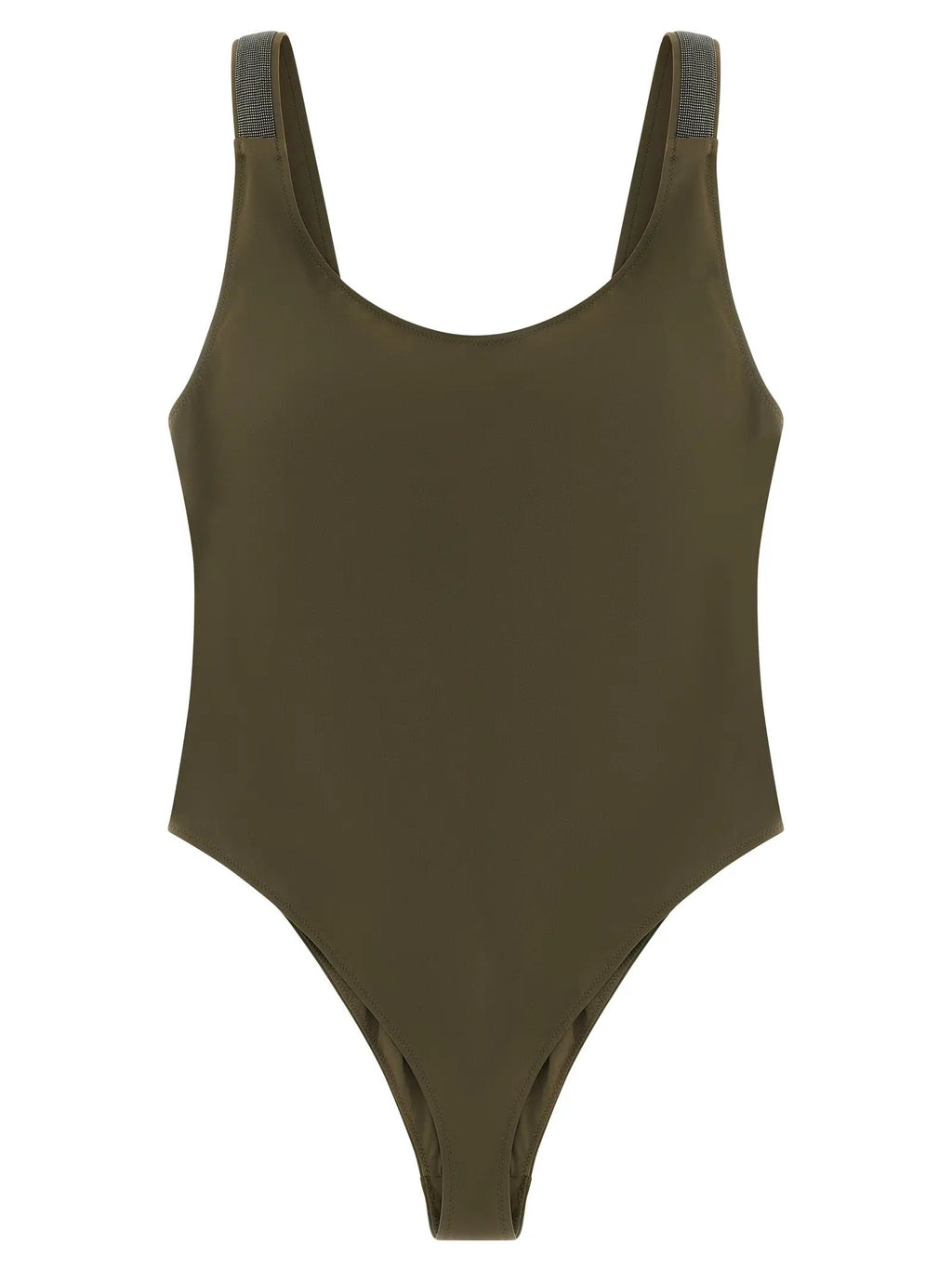 Brunello Cucinelli Bicolor Polyamide One-Piece Swimsuit
