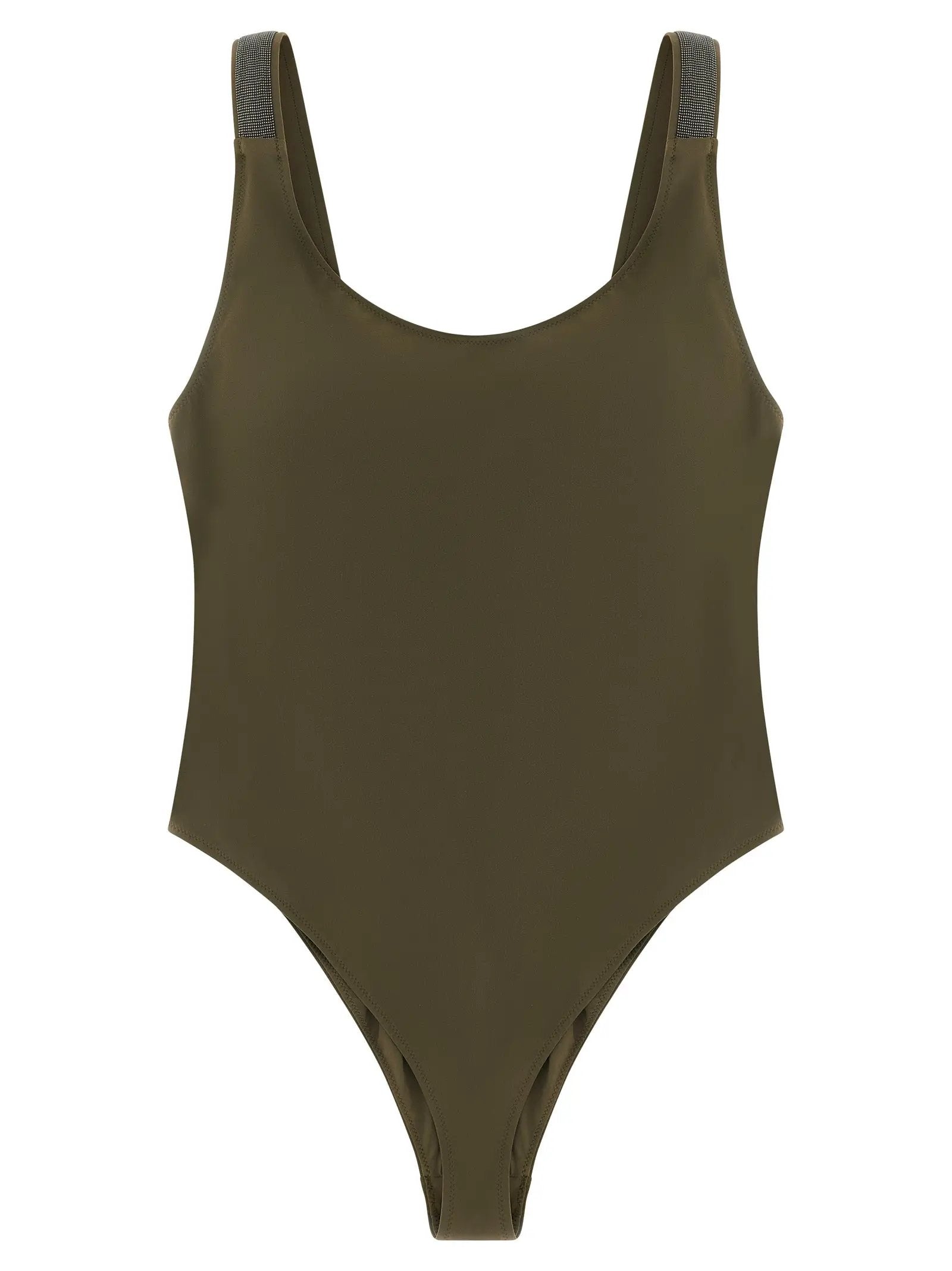 Brunello Cucinelli Bicolor Polyamide One-Piece Swimsuit