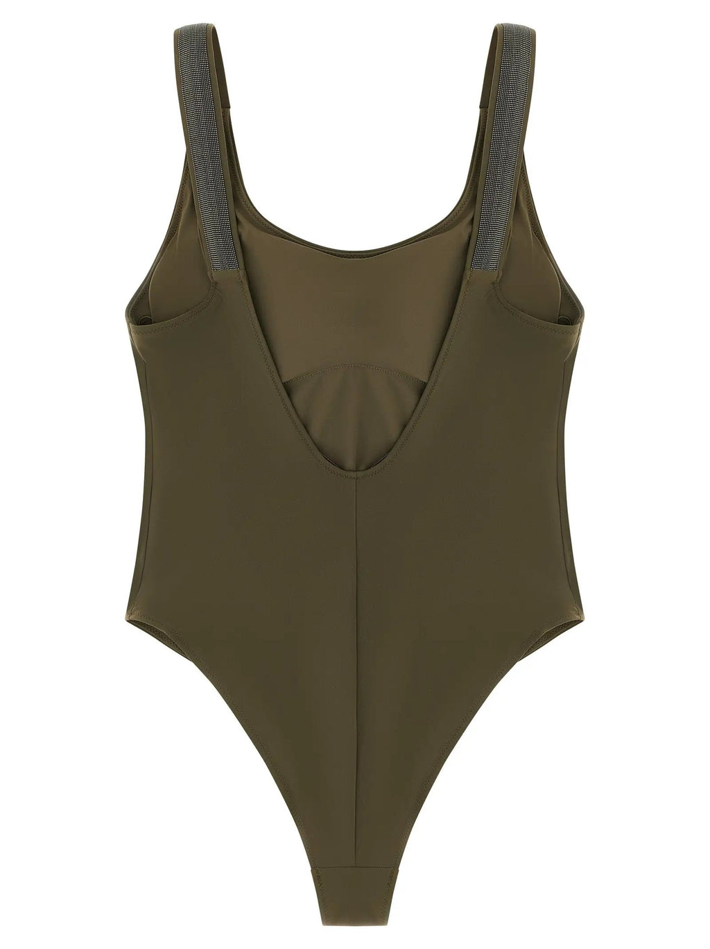 Brunello Cucinelli Bicolor Polyamide One-Piece Swimsuit