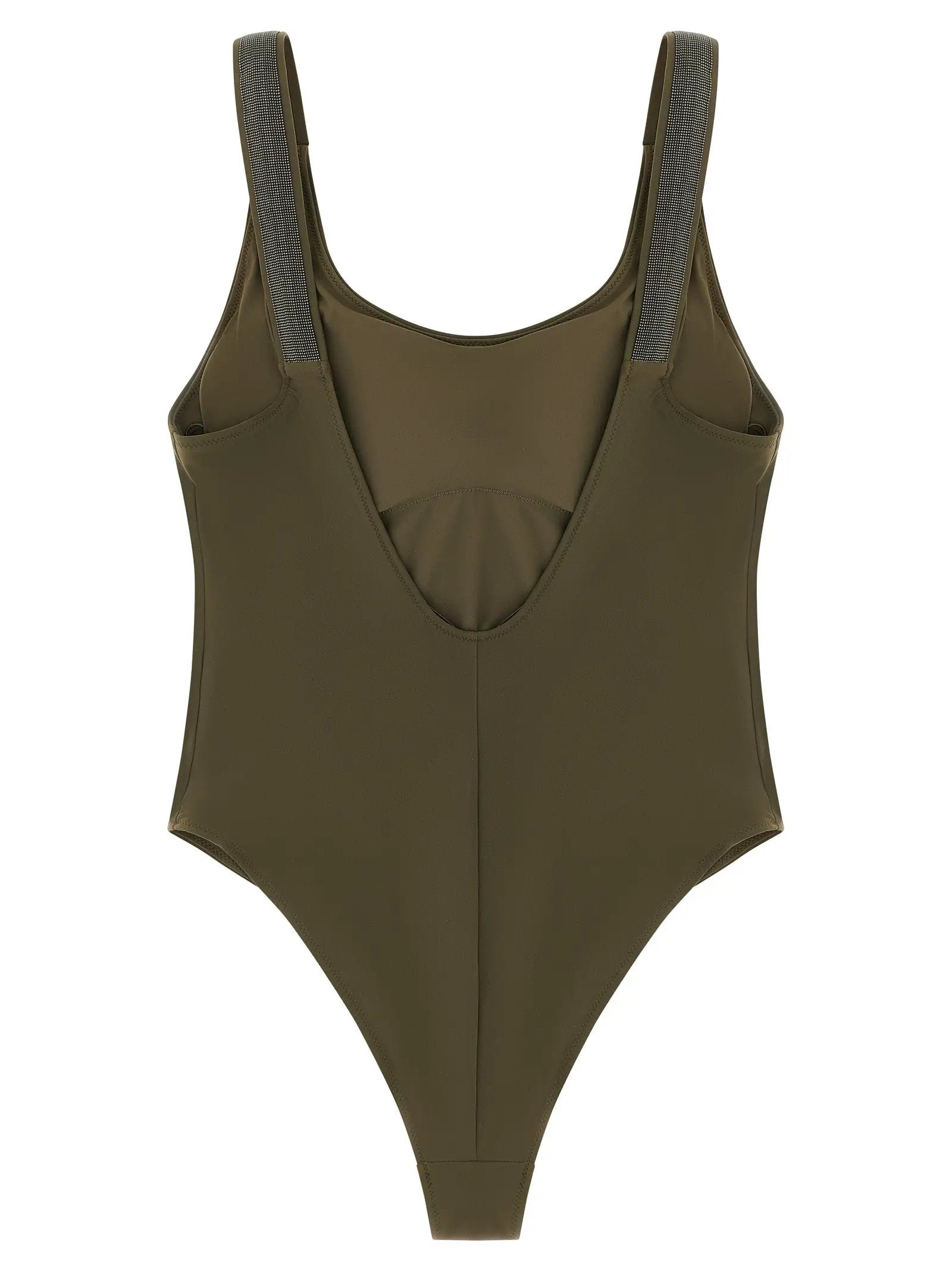 Brunello Cucinelli Bicolor Polyamide One-Piece Swimsuit
