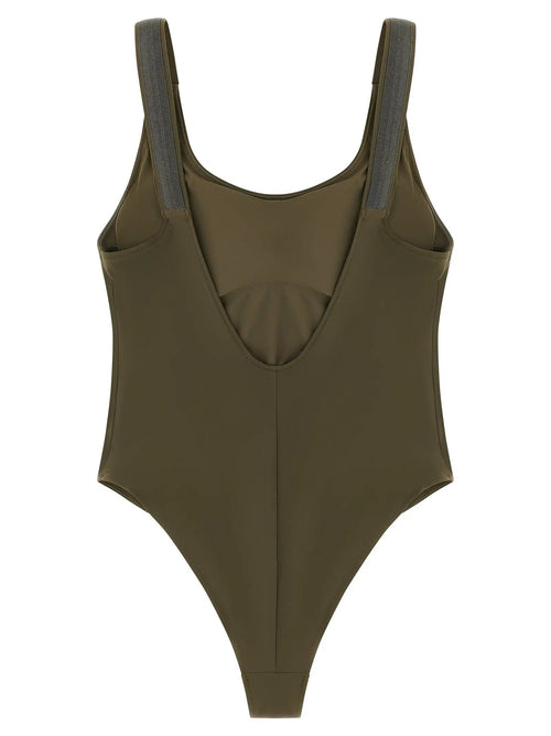 Maillot de bain une pièce bicolore en polyamide Brunello Cucinelli
