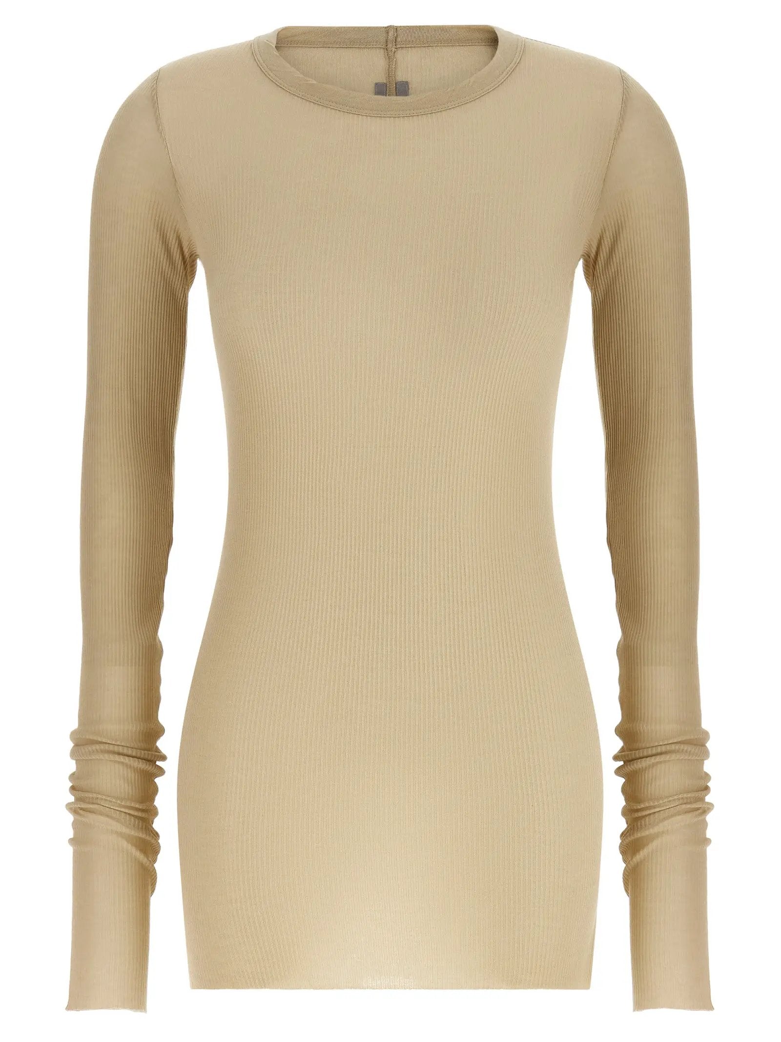 Rick Owens Beige Viscose Long Sleeve T-Shirt