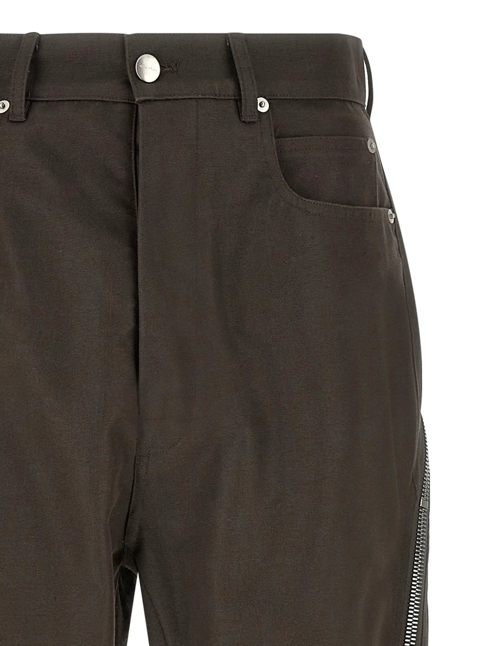 Rick Owens Brown Cotton Casual Pants