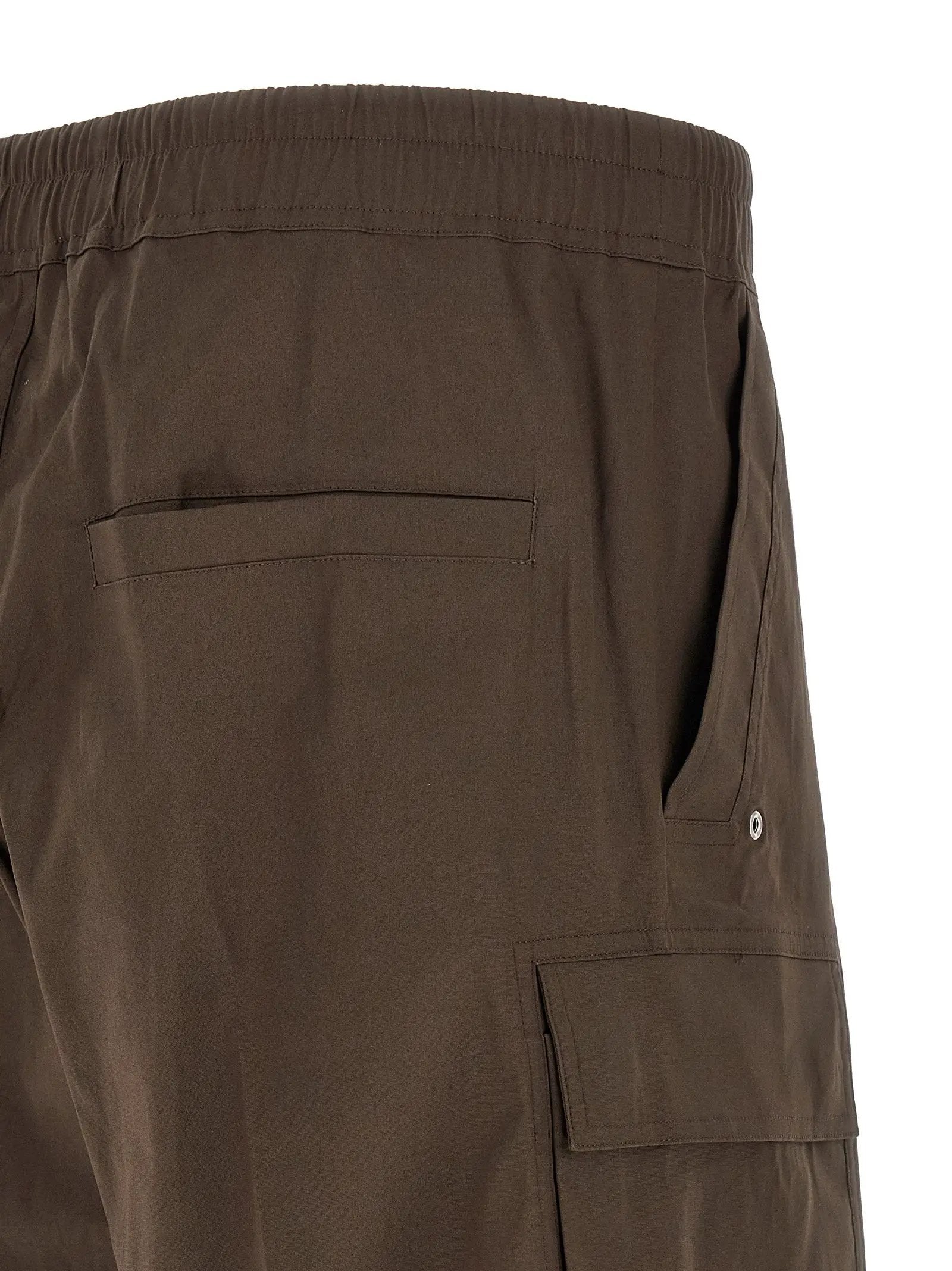 Rick Owens Brown Cotton Cargo Pants