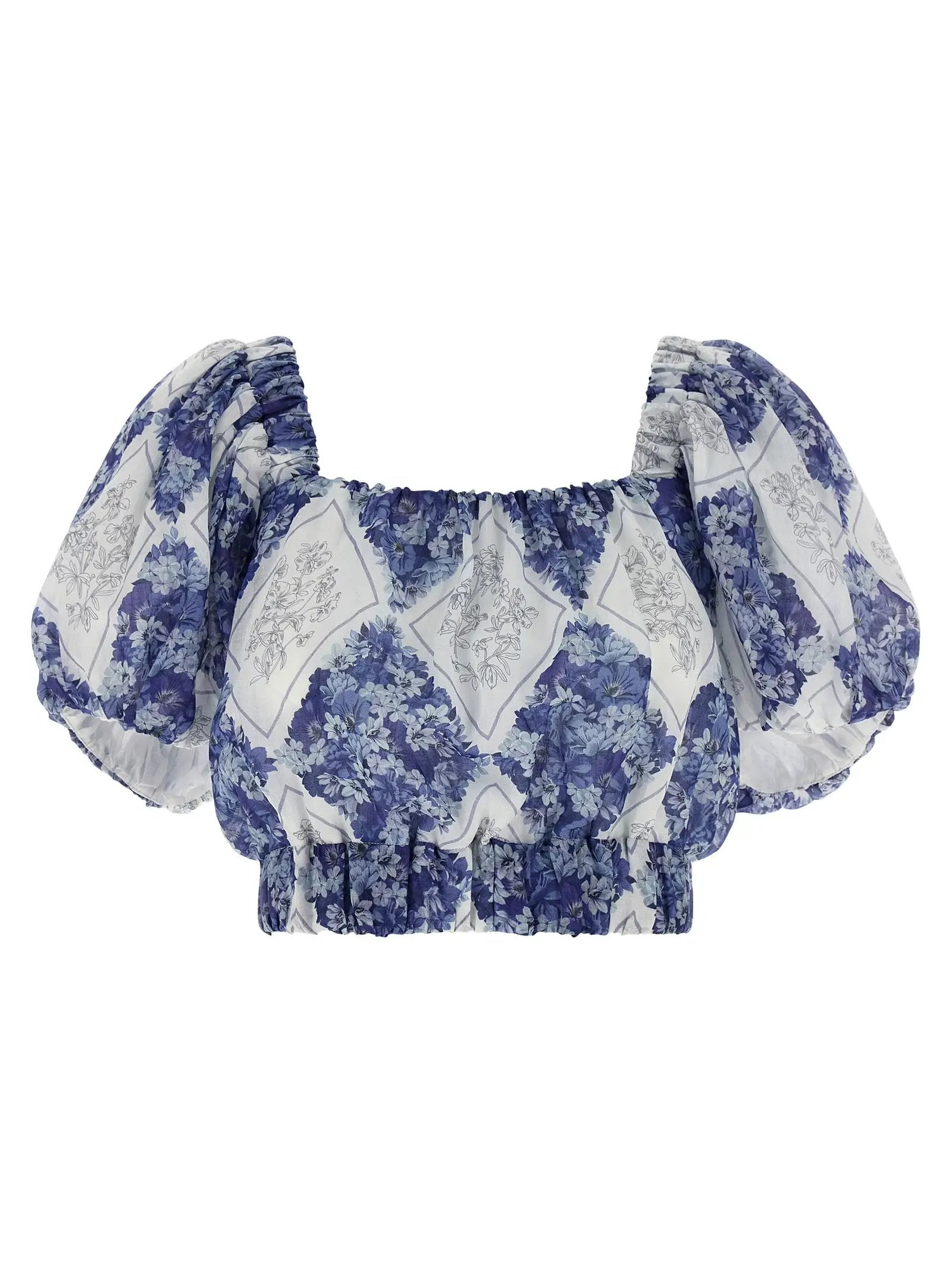 Twinset Blue Ramie Blouse