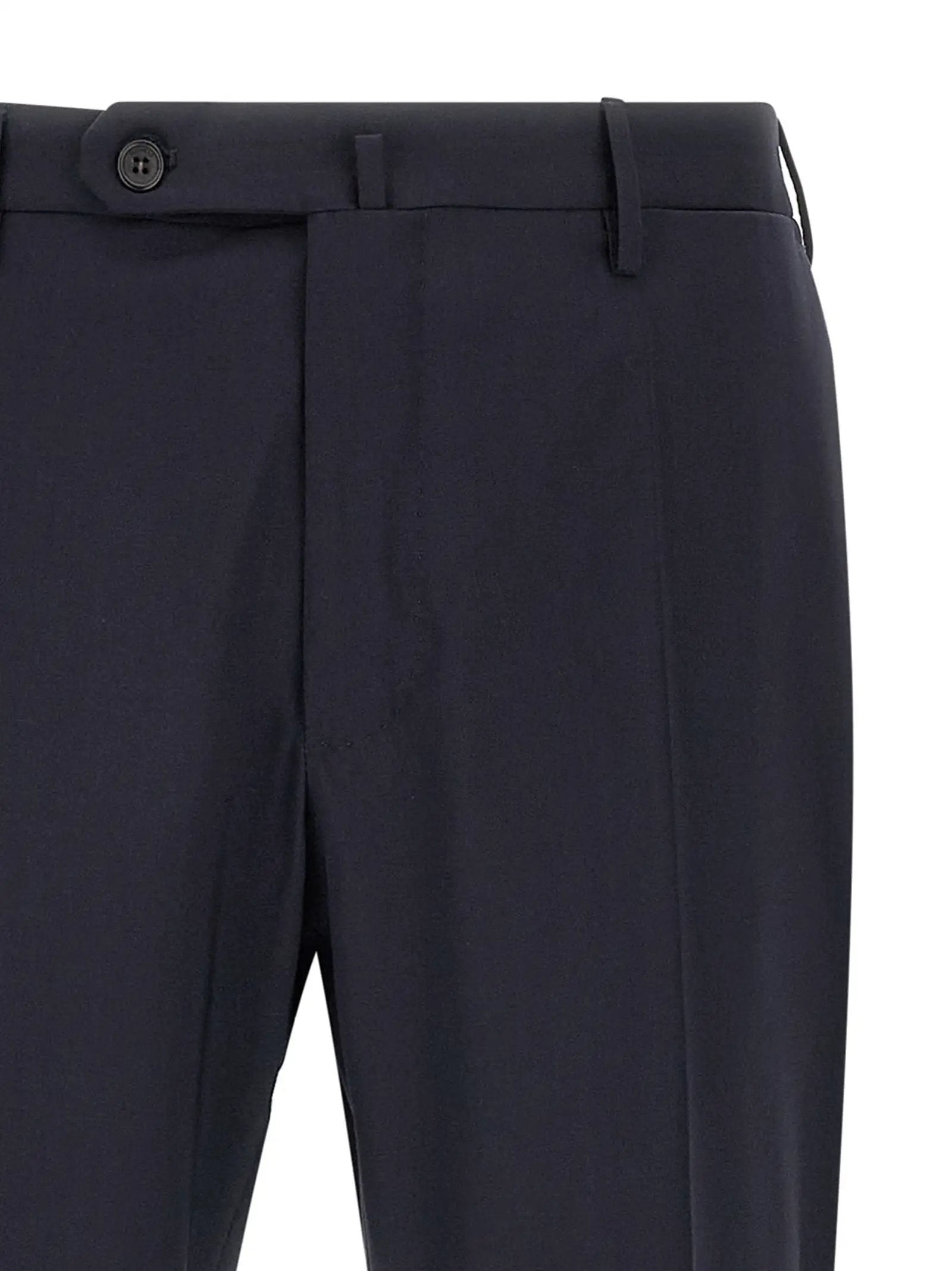 Incotex Blue Virgin Wool Dress Pants