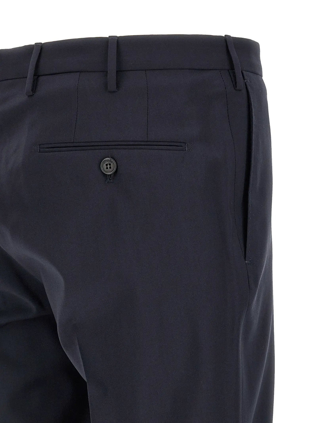 Incotex Blue Virgin Wool Dress Pants