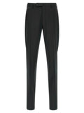 Incotex Black Virgin Wool Dress Pants