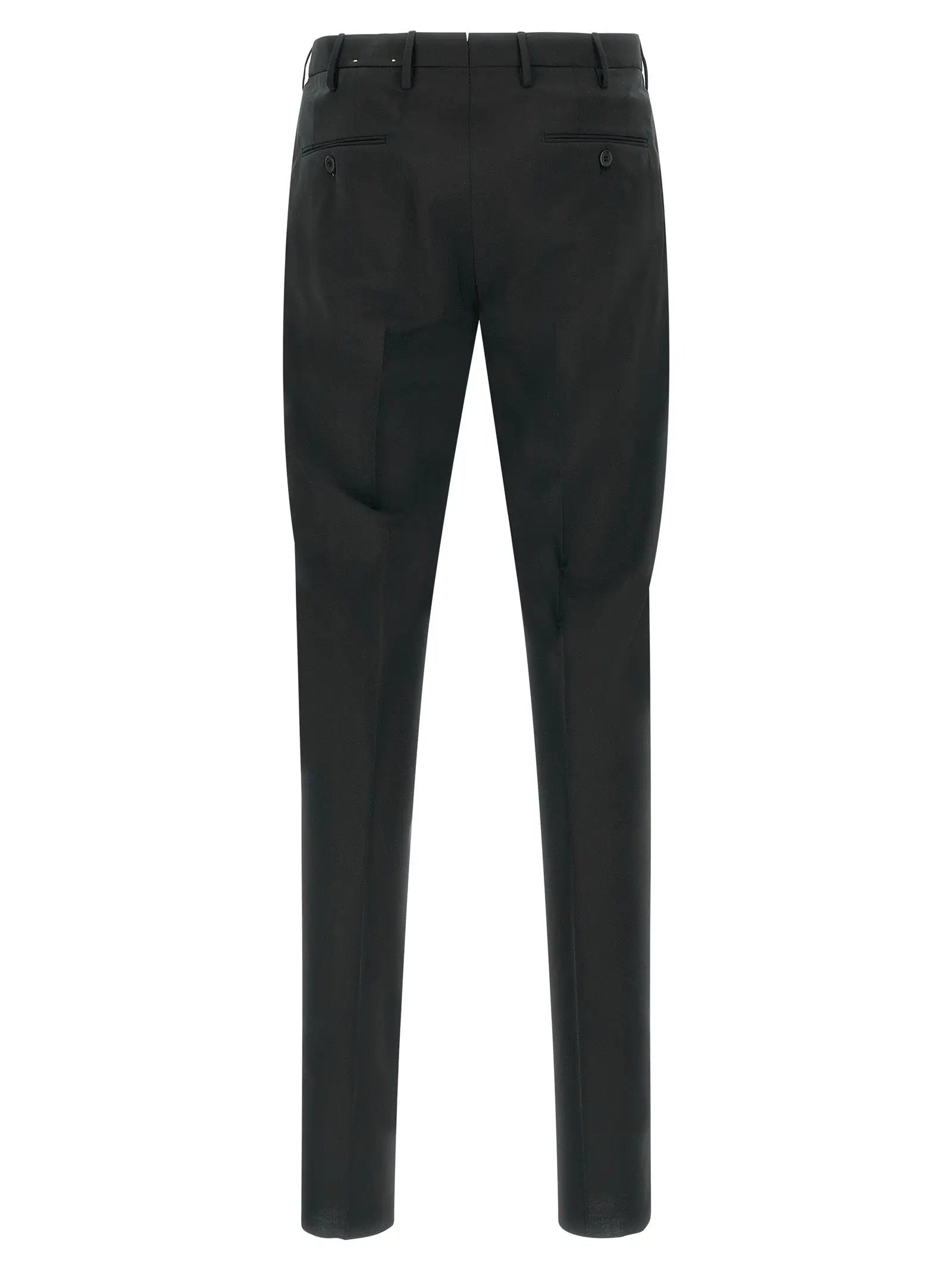 Incotex Black Virgin Wool Dress Pants