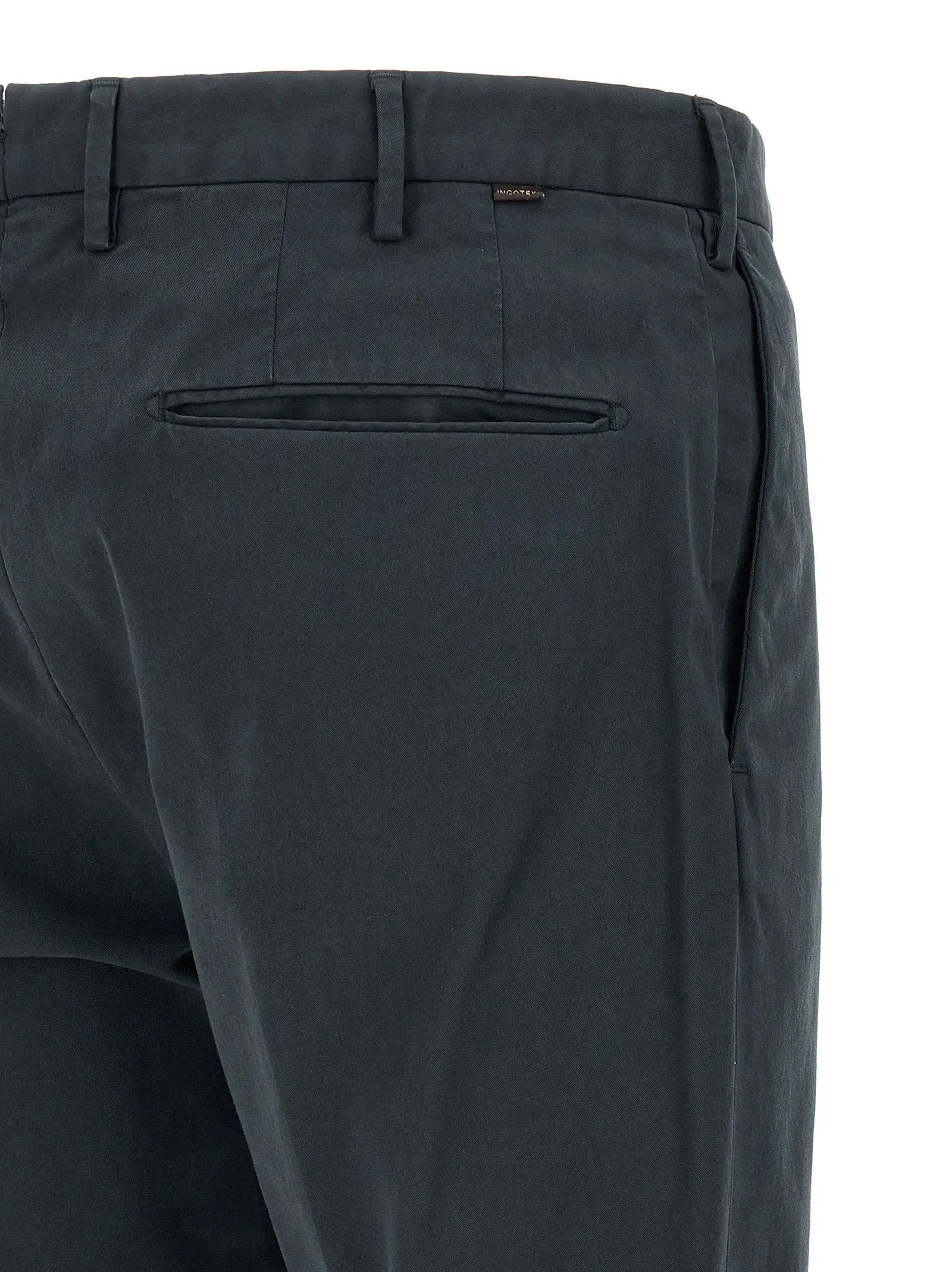 Incotex Blue Cotton Casual Pants