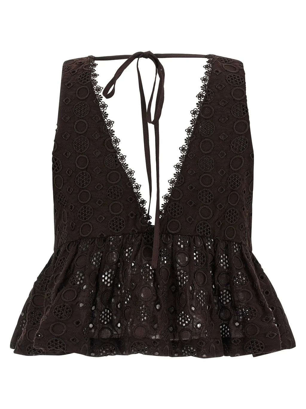 PINKO Brown Cotton Blouse