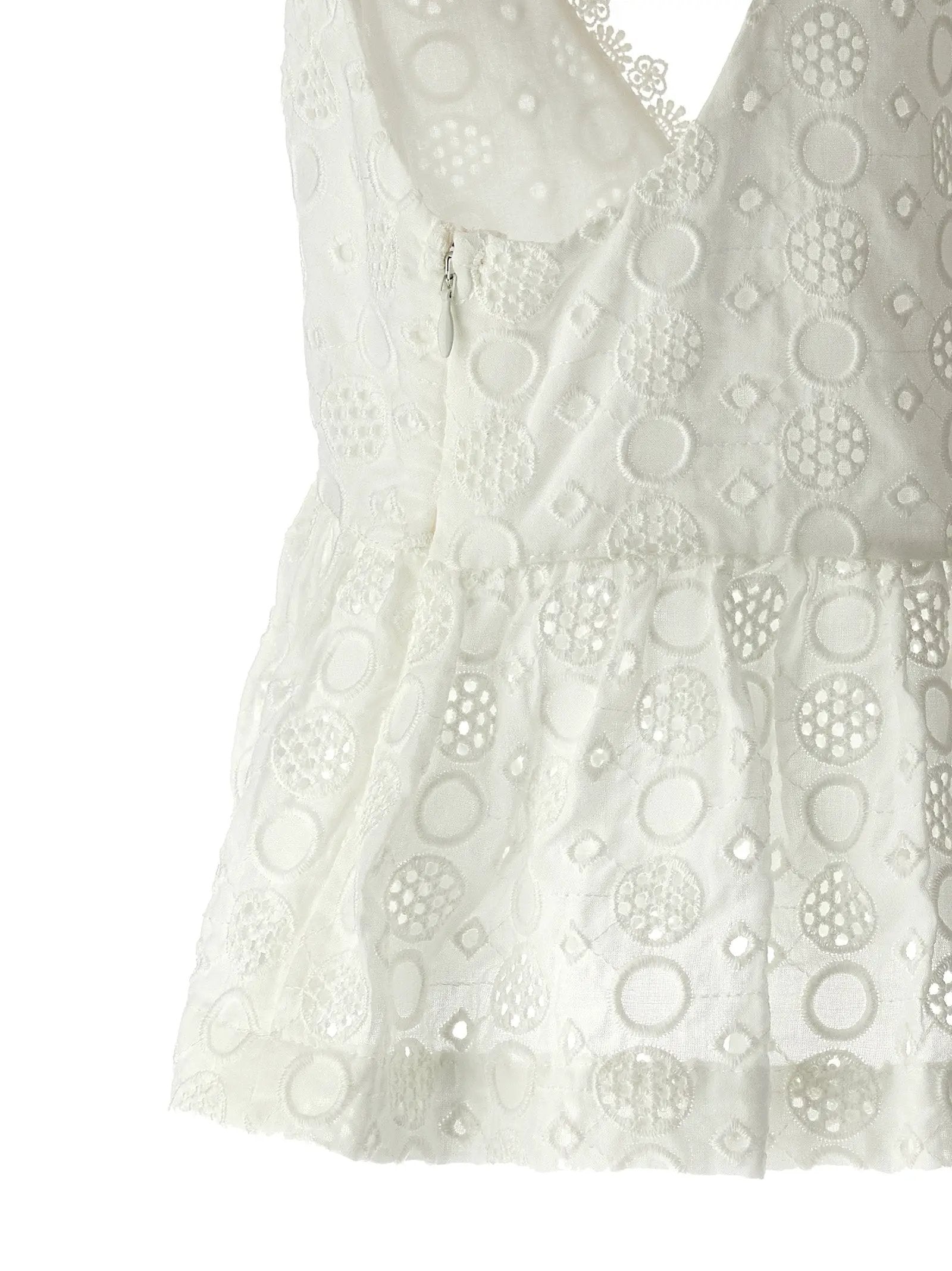 PINKO White Cotton Sleeveles T-Shirt