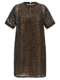 Brunello Cucinelli Brown Silk Short Dress