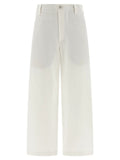 Brunello Cucinelli White Cotton Chino Pants