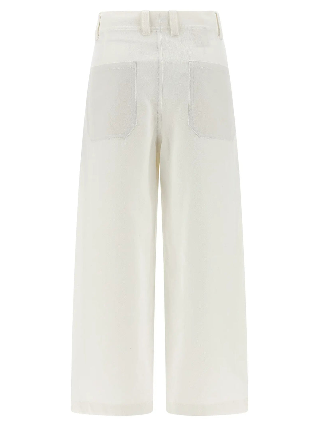 Brunello Cucinelli White Cotton Chino Pants