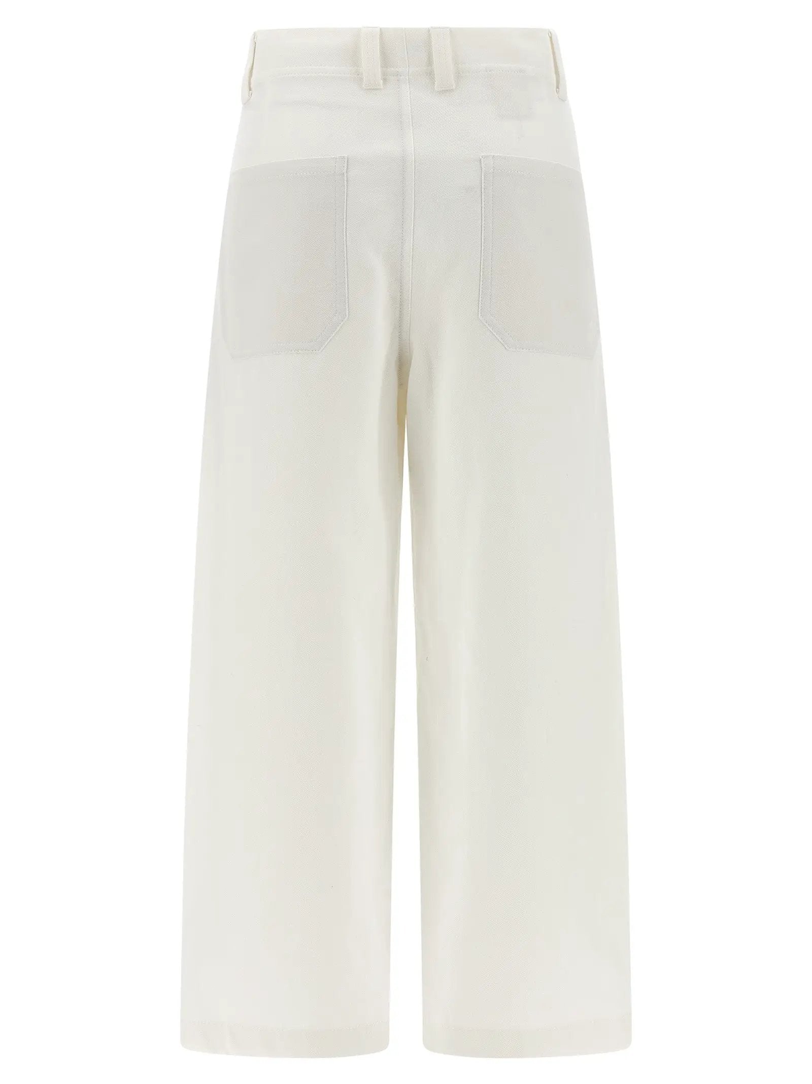 Brunello Cucinelli White Cotton Chino Pants