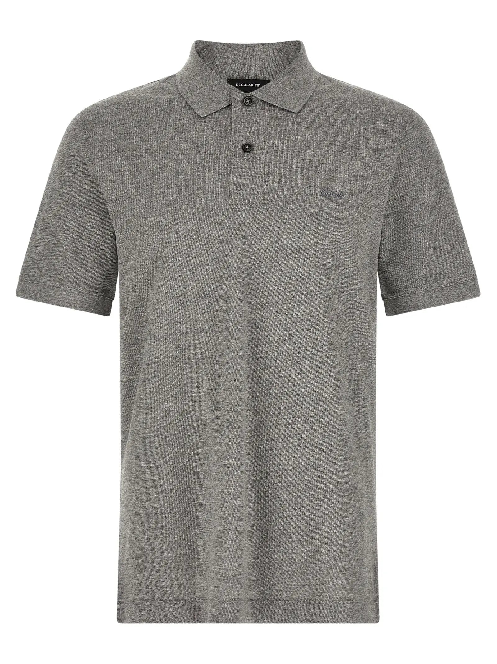 Hugo Boss Gray Cotton Polo Shirt