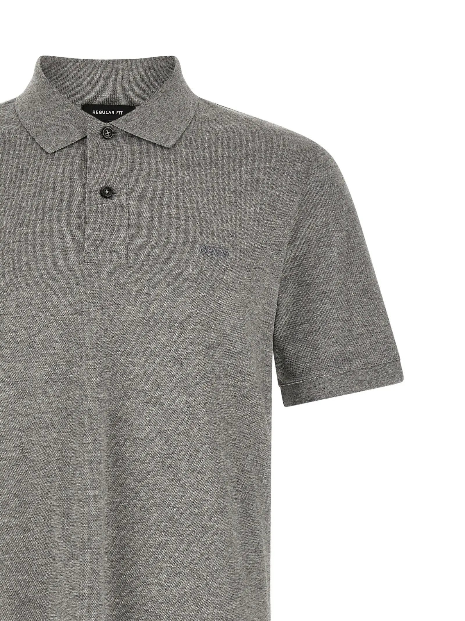 Hugo Boss Gray Cotton Polo Shirt