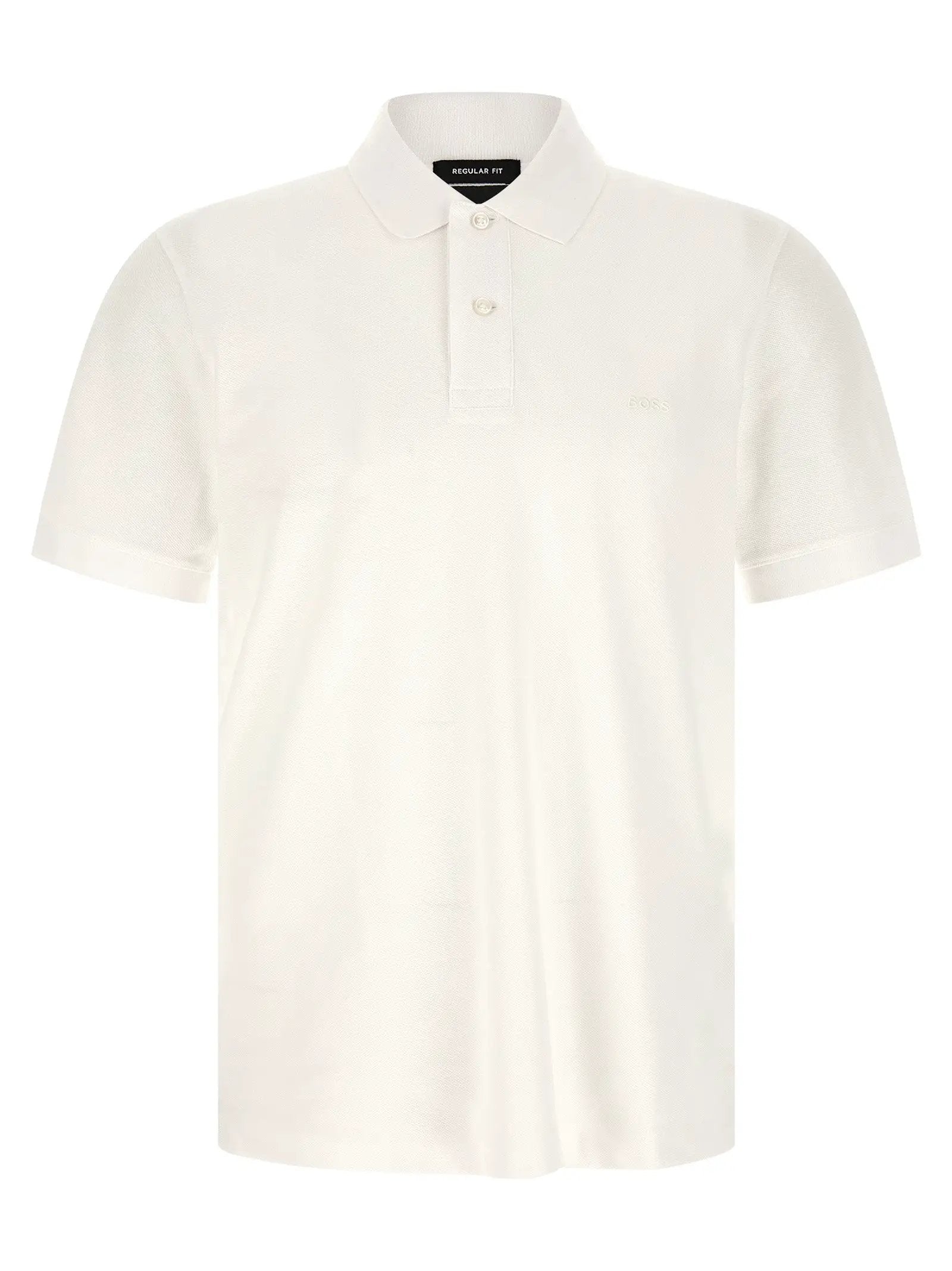 Hugo Boss White Cotton Polo Shirt