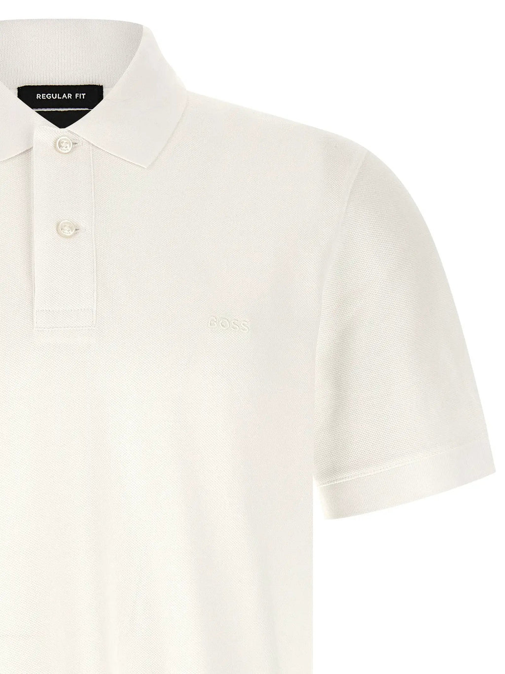 Hugo Boss White Cotton Polo Shirt