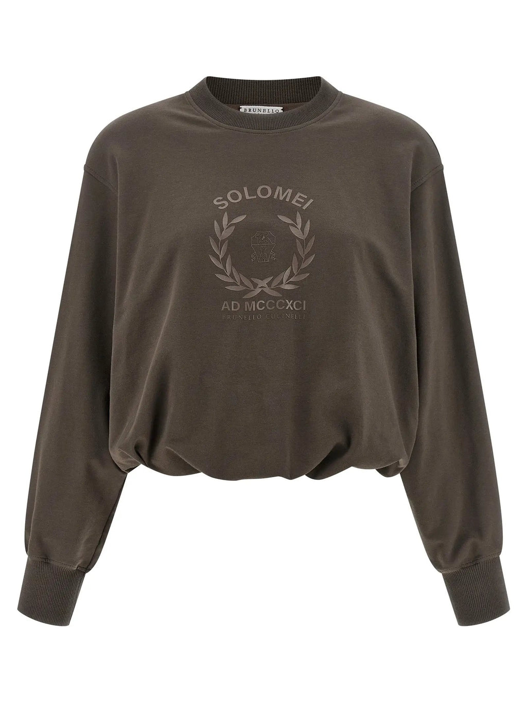 Brunello Cucinelli Brown Cotton Sweatshirt