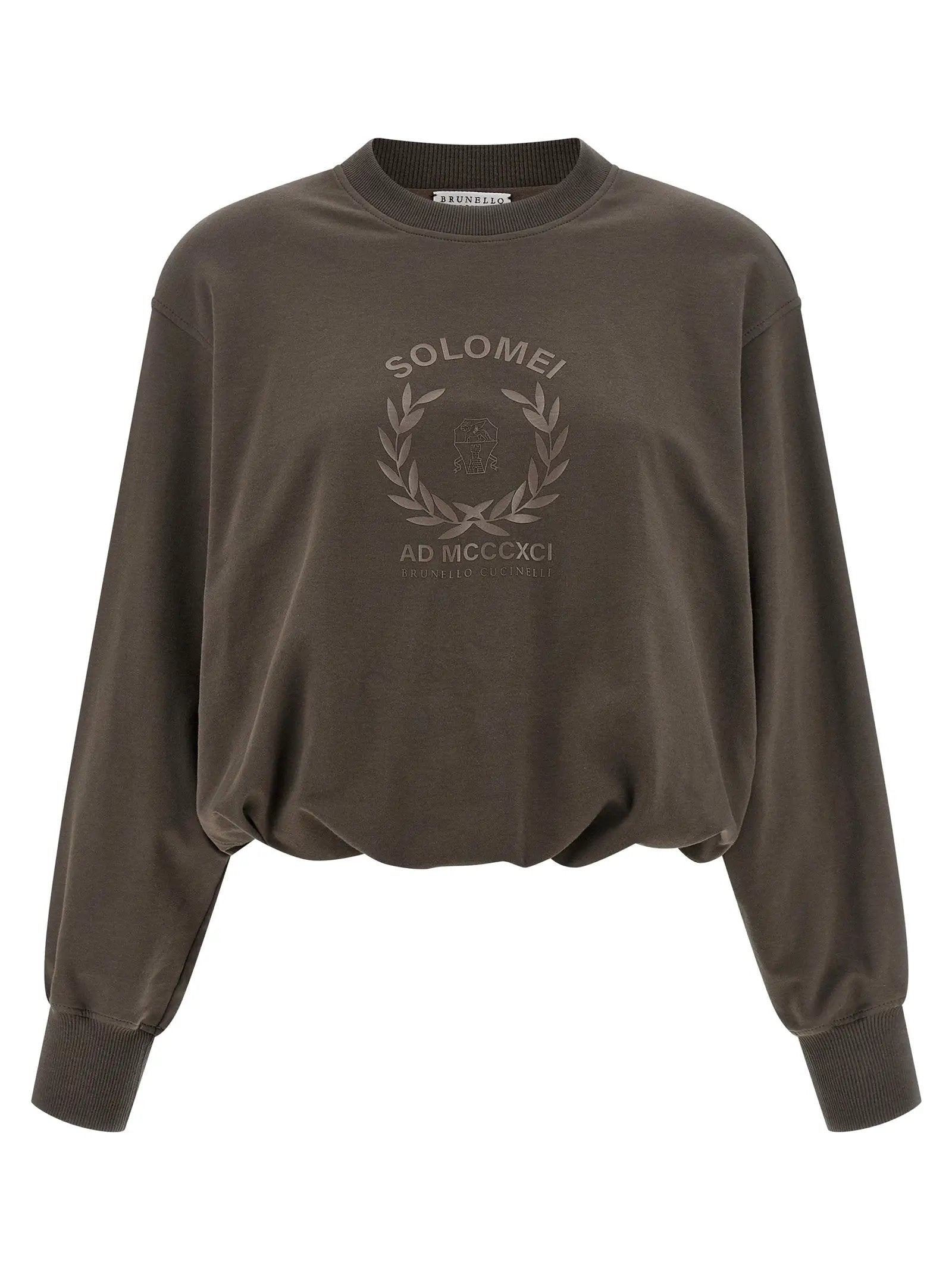 Brunello Cucinelli Brown Cotton Sweatshirt
