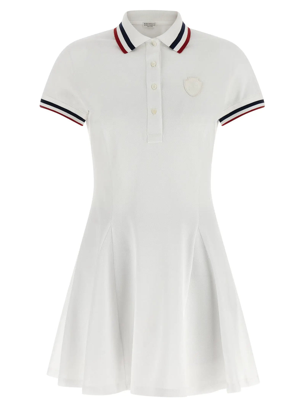 Brunello Cucinelli White Cotton Short Dress