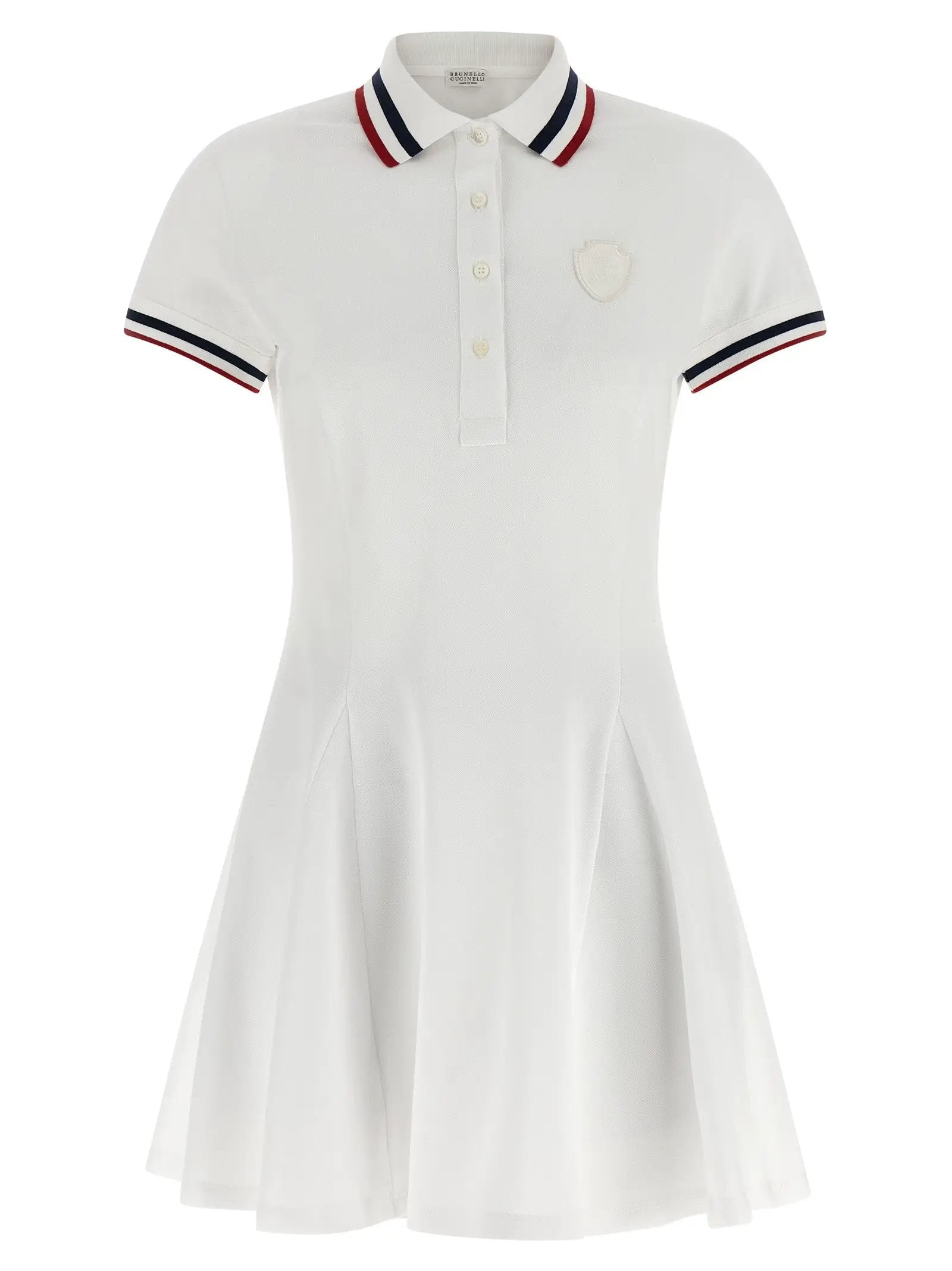 Brunello Cucinelli White Cotton Short Dress