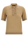 Fabiana Filippi Beige Silk Polo Shirt