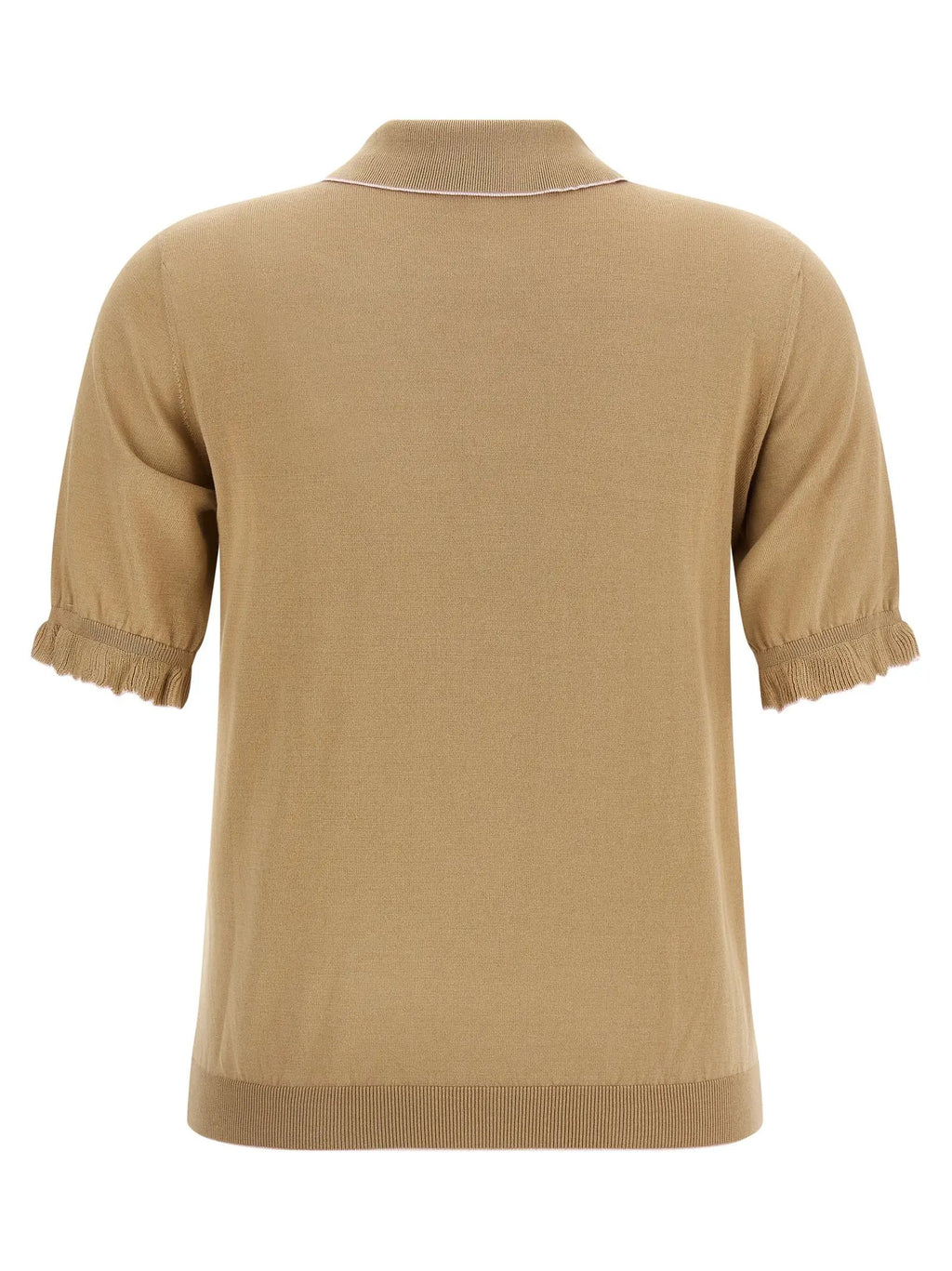 Fabiana Filippi Beige Silk Polo Shirt