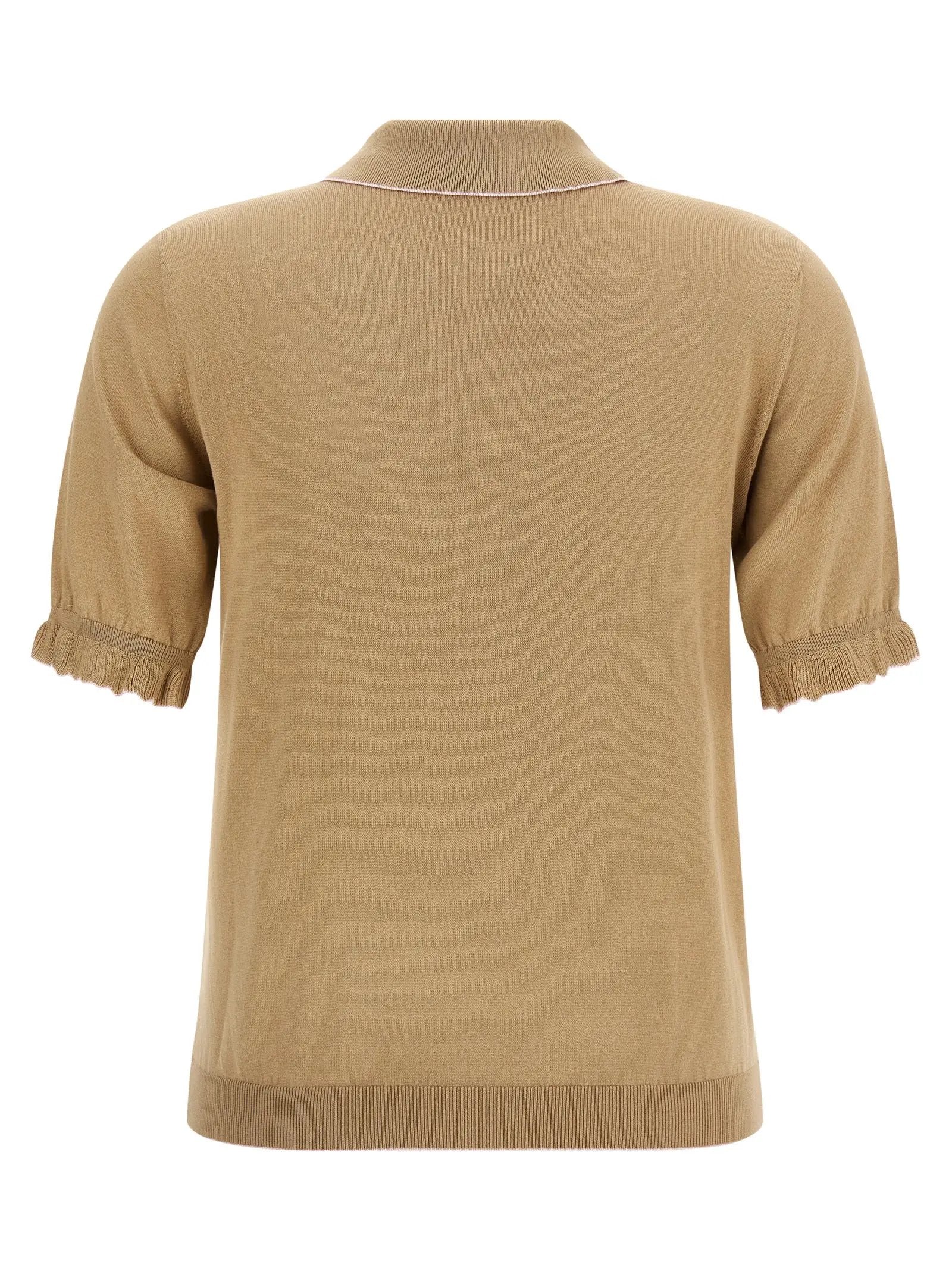 Fabiana Filippi Beige Silk Polo Shirt