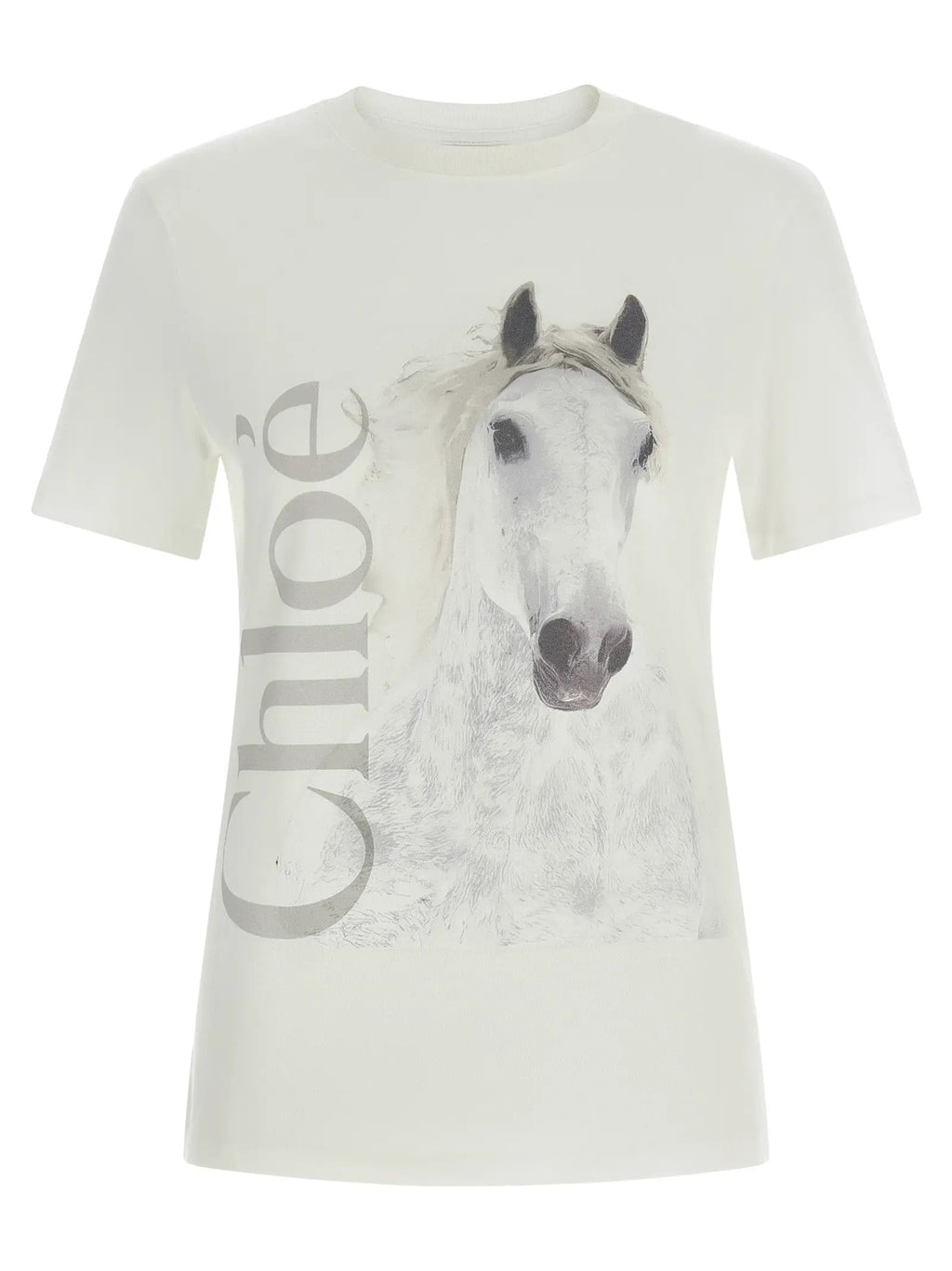 T-shirt blanc en coton Chloé