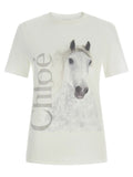 T-shirt blanc en coton Chloé