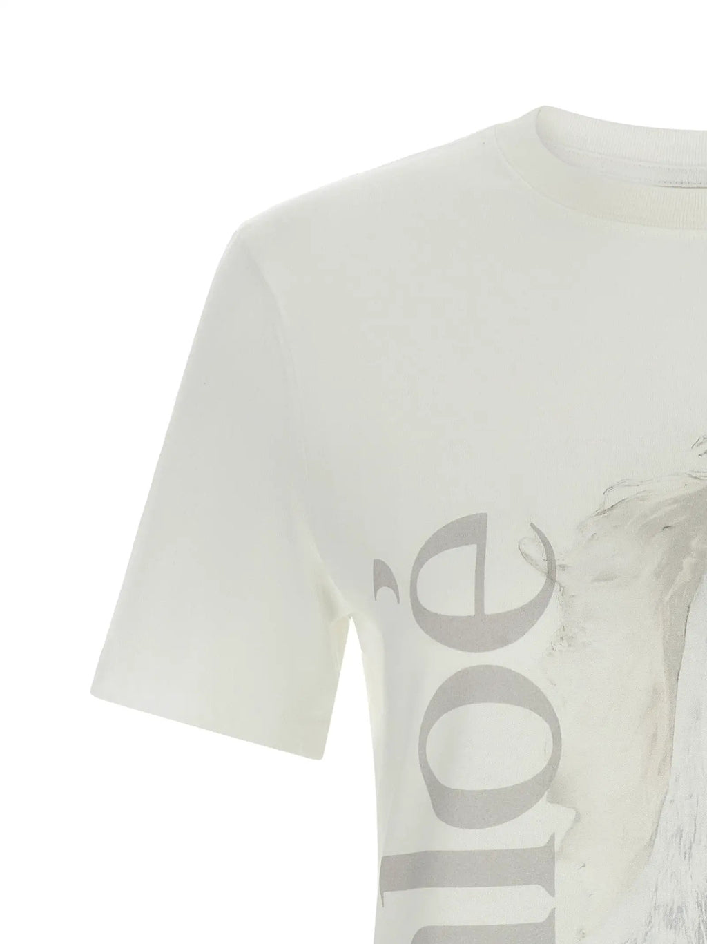 T-shirt blanc en coton Chloé