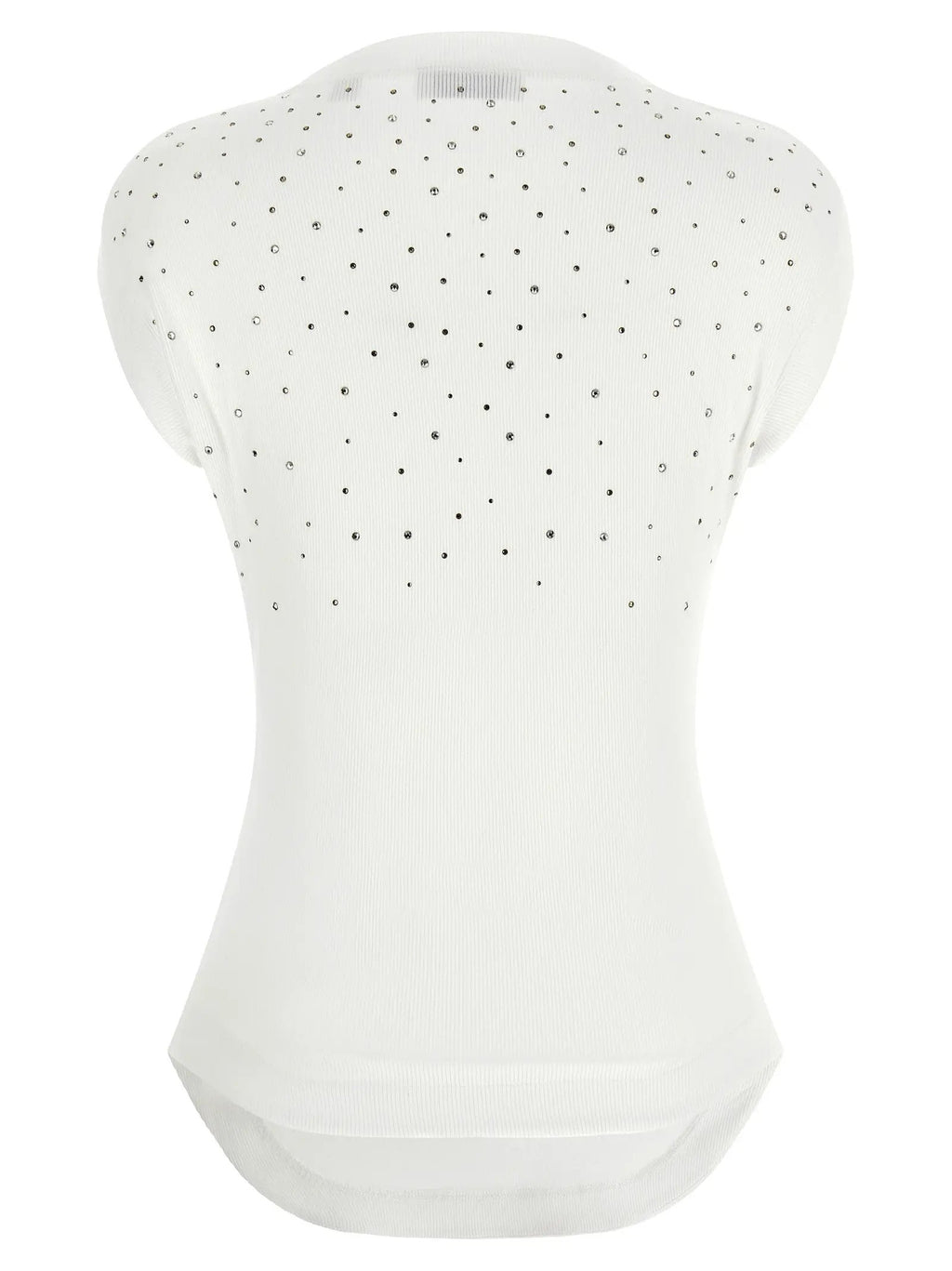 Off-White White Viscose Sleeveles T-Shirt