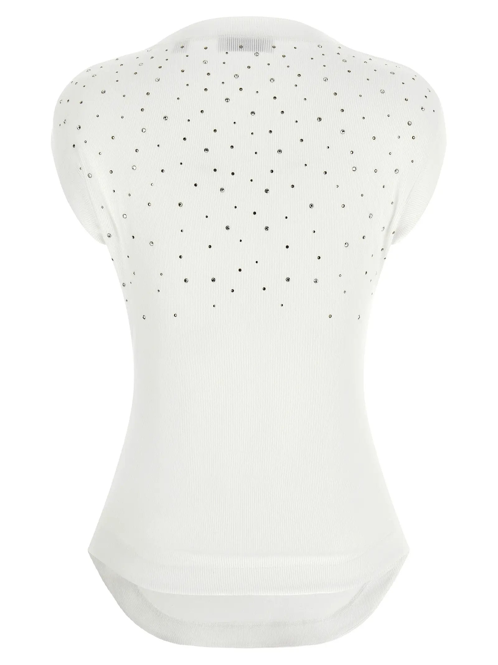 Off-White White Viscose Sleeveles T-Shirt