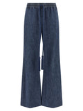 Valentino Garavani Blue Cotton Flared Jeans