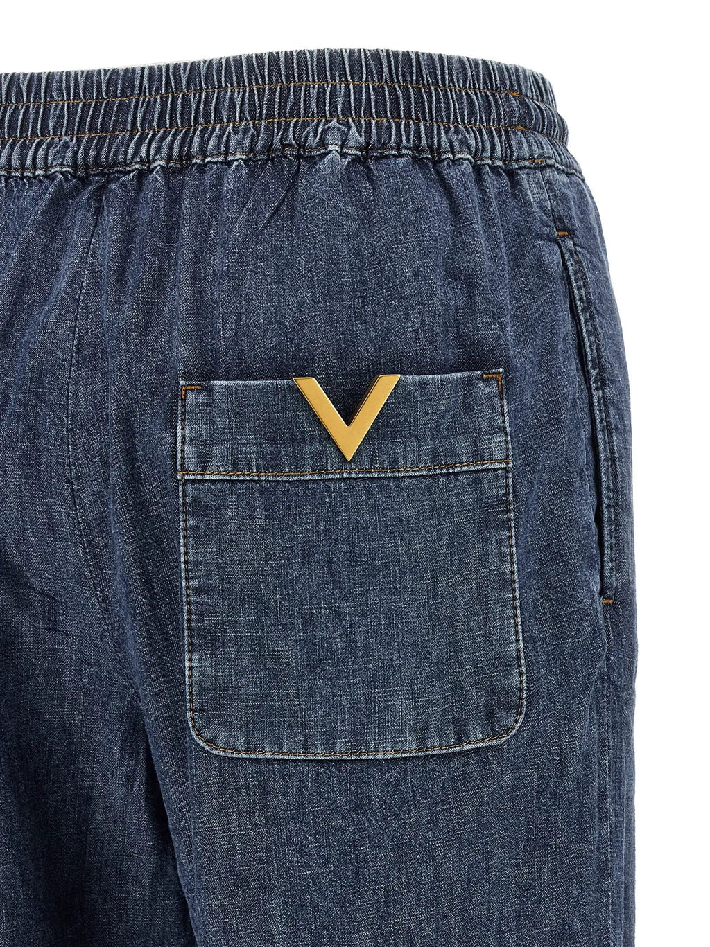 Valentino Garavani Blue Cotton Flared Jeans