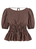 PINKO Brown Viscose Pattern Shirt