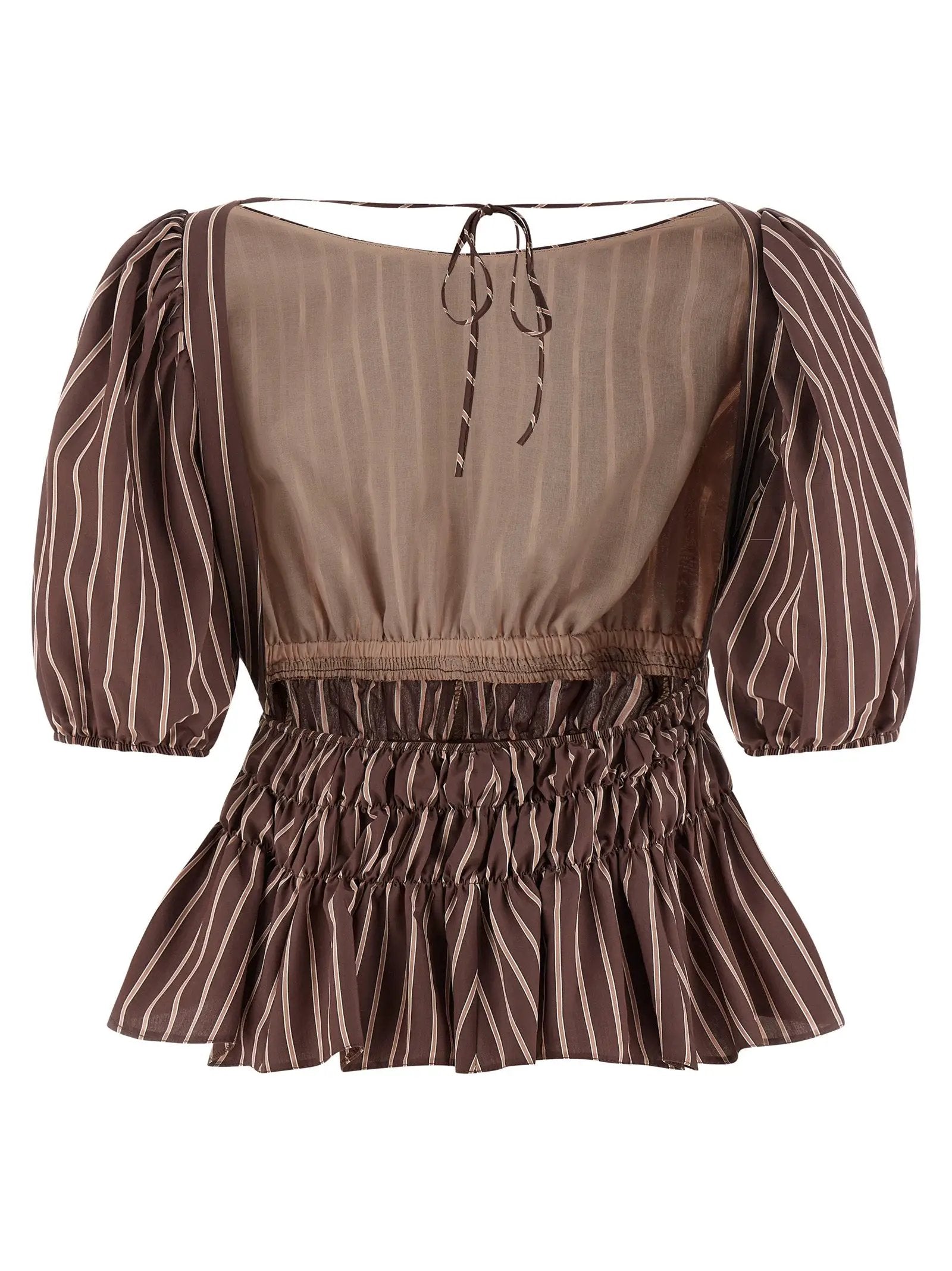 PINKO Brown Viscose Pattern Shirt