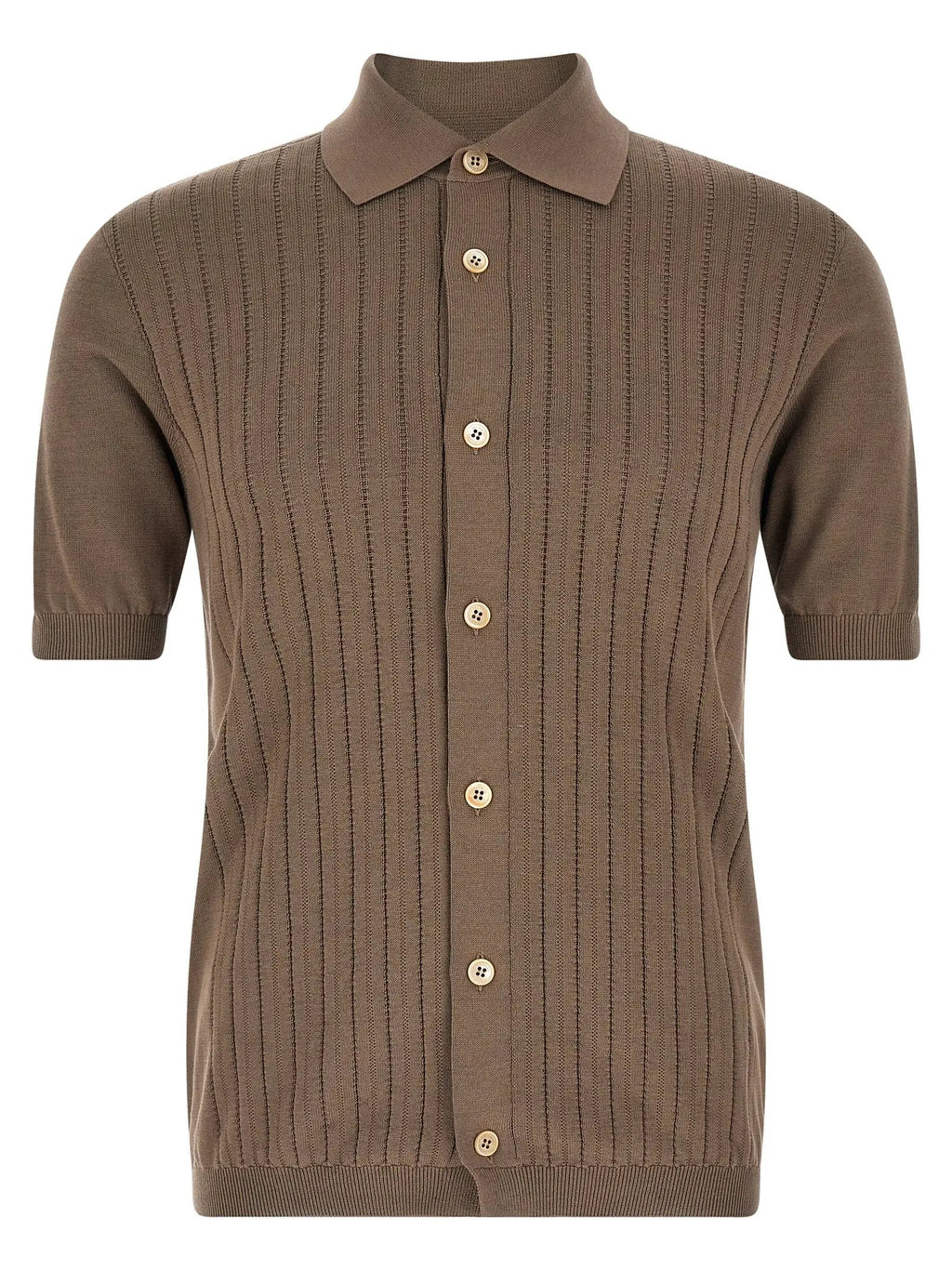 Brunello Cucinelli Brown Cotton Blouse