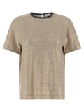 Brunello Cucinelli Multicolor Linen T-Shirt