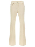 Valentino Garavani Beige Cotton Flared Jeans
