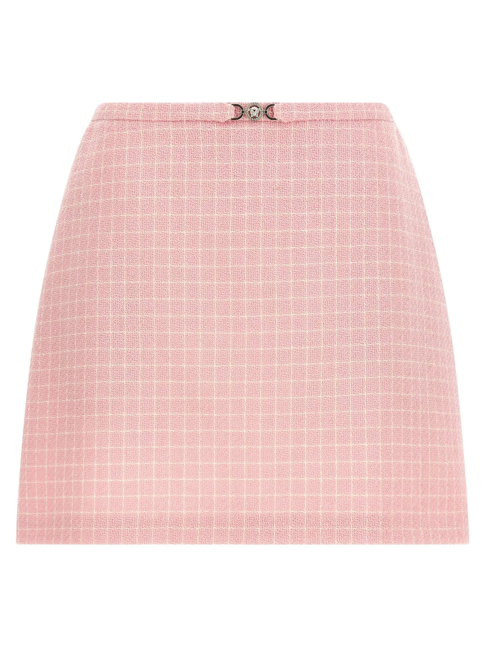 Versace Multicolor Virgin Wool Long Skirt