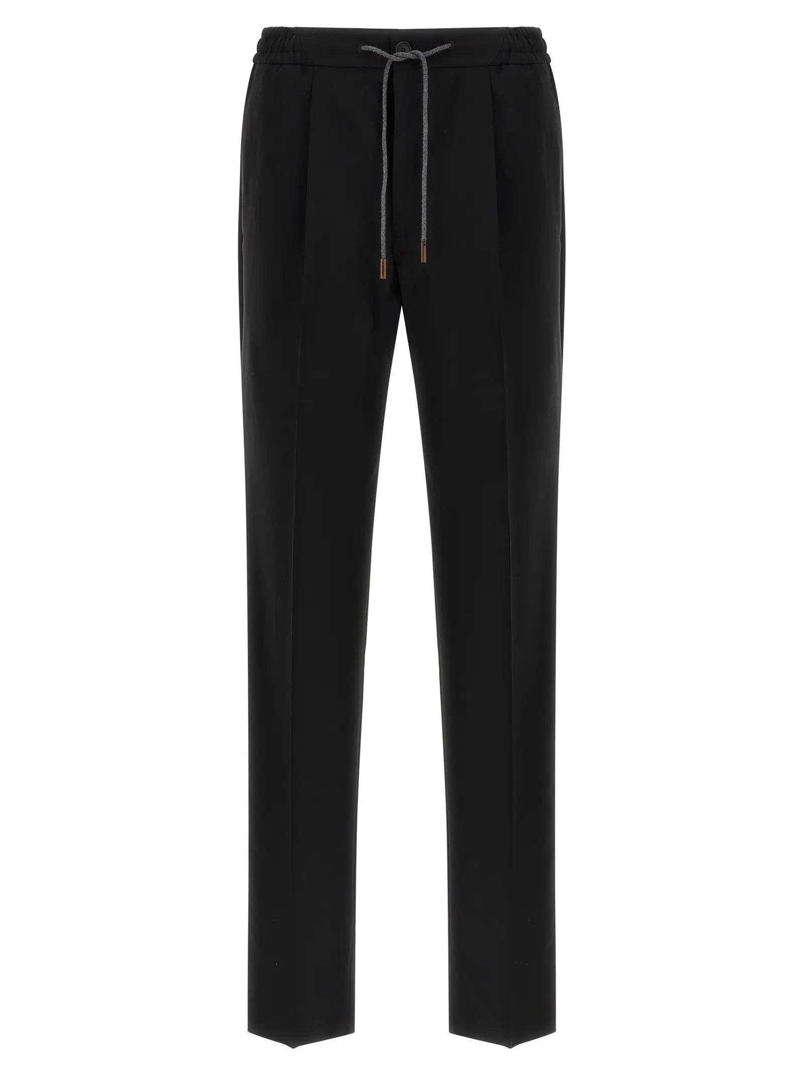 Incotex Black Virgin Wool Casual Pants